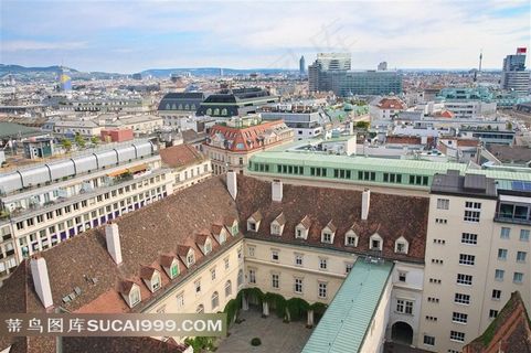 奥地利维也纳建筑鸟瞰图