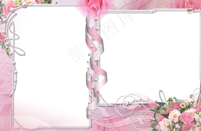 鲜花相框素材图片下载