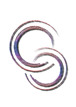 彩色渐变几何画册插画免抠素材