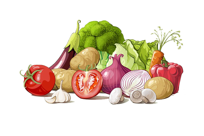 蔬菜堆叠卡通