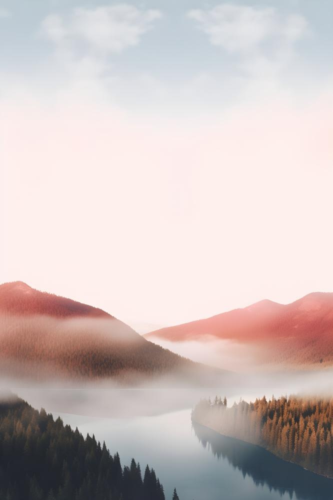空灵山脉云间背景(2400x3600)
