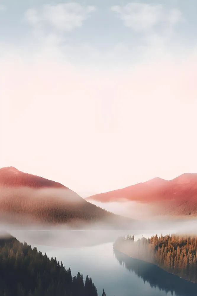 空灵山脉云间背景(2400x3600)
