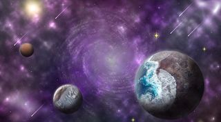 元宇宙世界天空背景墙风景