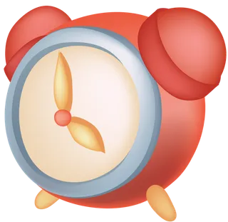 红色卡通小闹钟