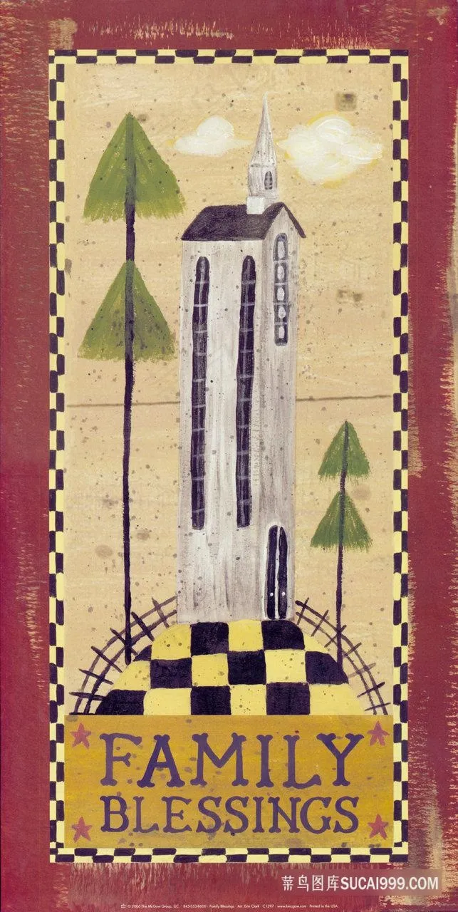 水彩建筑高清艺术插画