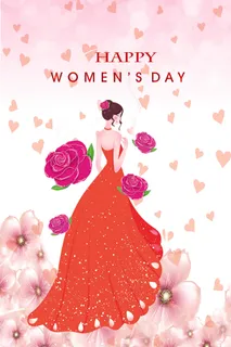 三八妇女节女神节贺卡素材