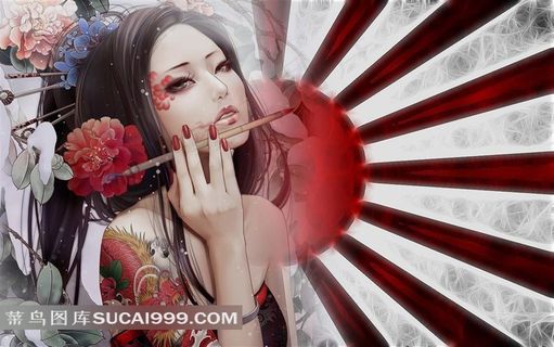 性感妩媚的美少女插画