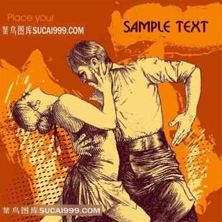 复古无框画装饰画设计素材