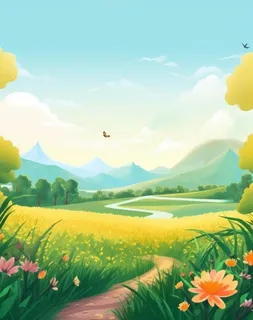 绿色清新户外草地背景 绿色清新户外草地背景