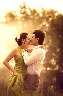 靓丽青春恋人艺术照摄影特写