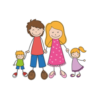 家庭一家卡通