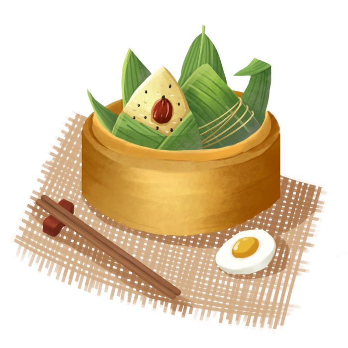 端午节粽子配咸鸭蛋免扣元素