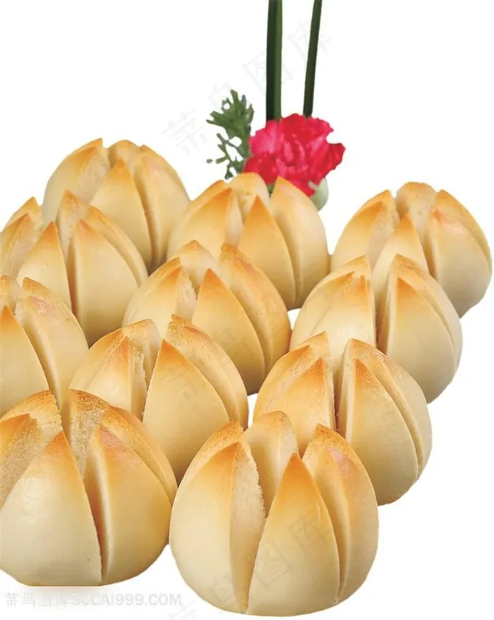 荷花烤馍的美食图片