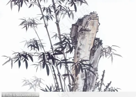 水墨画竹图 水墨画竹图