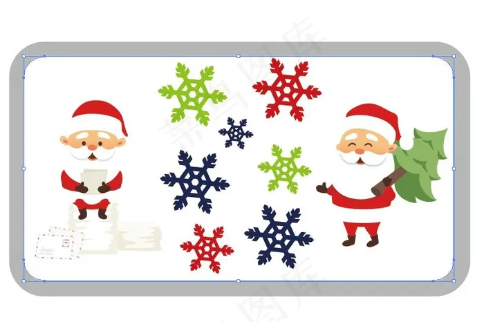 圣诞节素材ai矢量模版下载