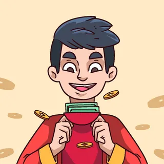 新年虎年中国风人物插画