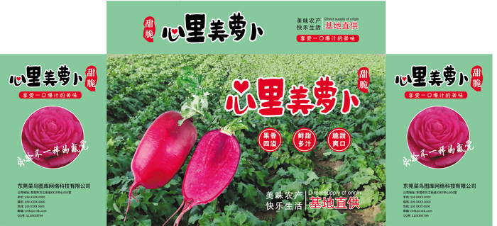 心里美 水果萝卜 红萝卜ai矢量模版下载
