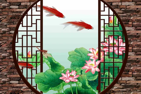 3D背景墙  壁画  彩画 3D背景墙  壁画  彩画