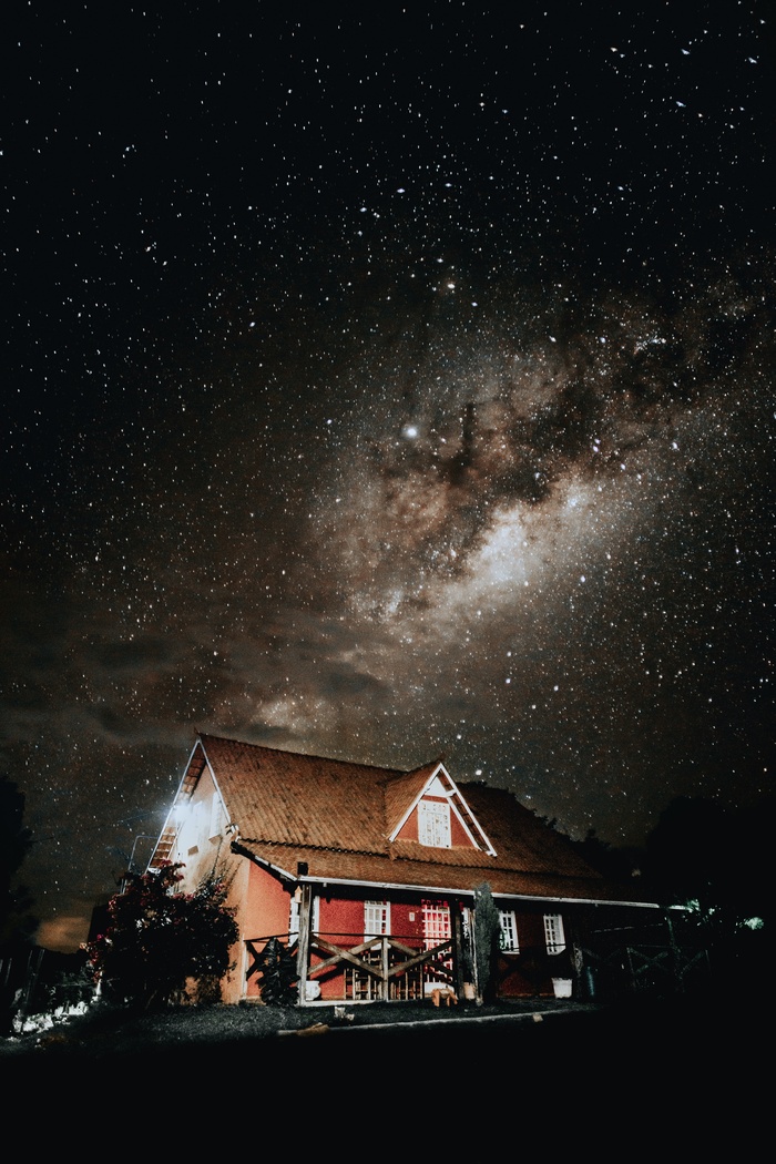 黑色星空摄影素材