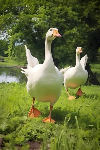 鹅简约可爱清新背景