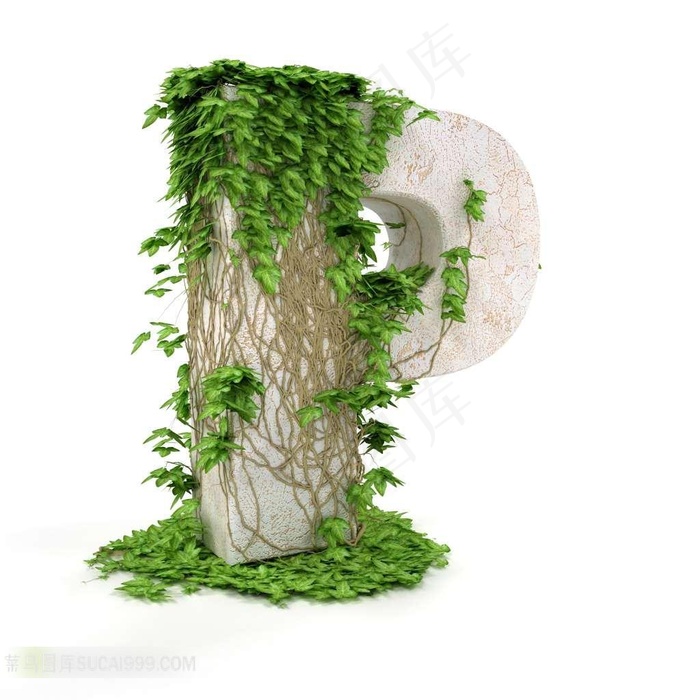 3D字母P设计素材