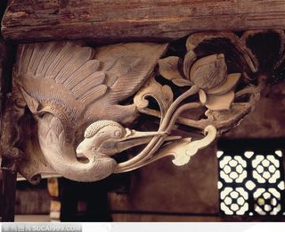 传统文化-叼着荷花的仙鹤