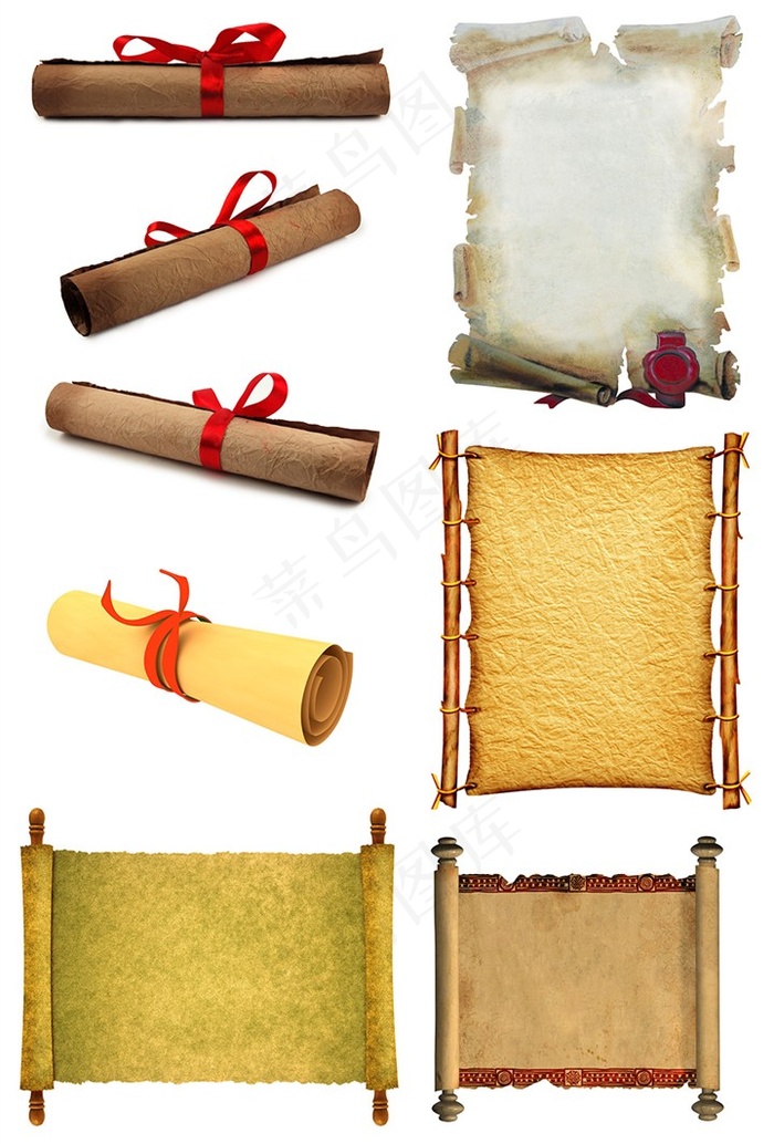 6款实用旧旧牛皮纸高清图片素材