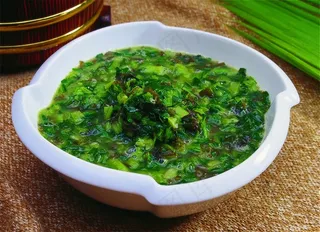 地软青菜钵美食素材