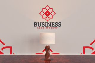 公司墙壁logo样机模板