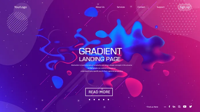 炫丽时尚抽象主视觉KV展板背景12psd模版下载