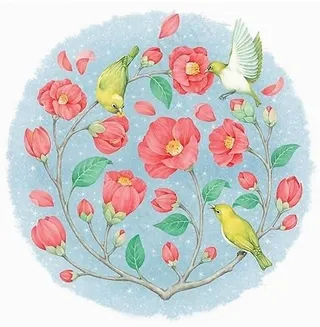 水彩木棉花粉色