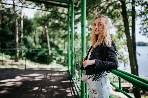 高清国外游玩美女