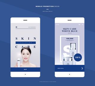 UI多页面包装展示手机APP交互界面样机长图概念PSD设计模板