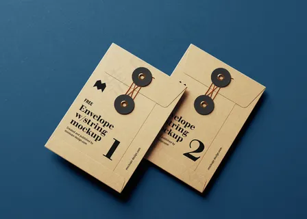 简约牛皮纸档案袋样机模板