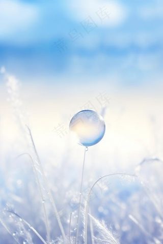 雪地冰冷水珠背景