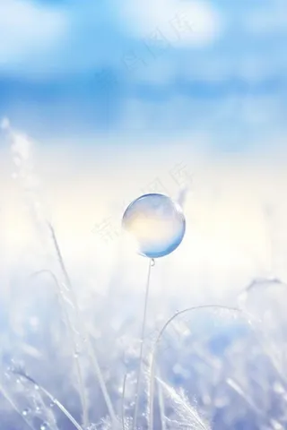 雪地冰冷水珠背景