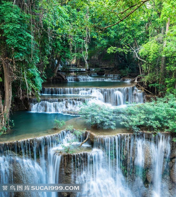 高清山水瀑布风景图片