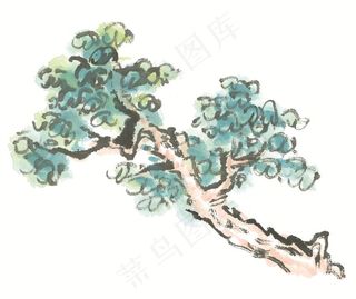 古树工笔图片素材