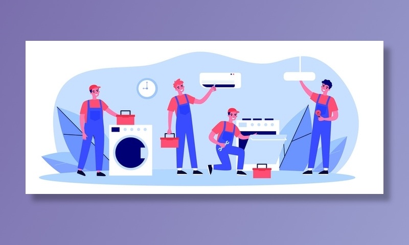 扁平化人物场景办公互联网等距ai矢量设计网页海报UI素材插画