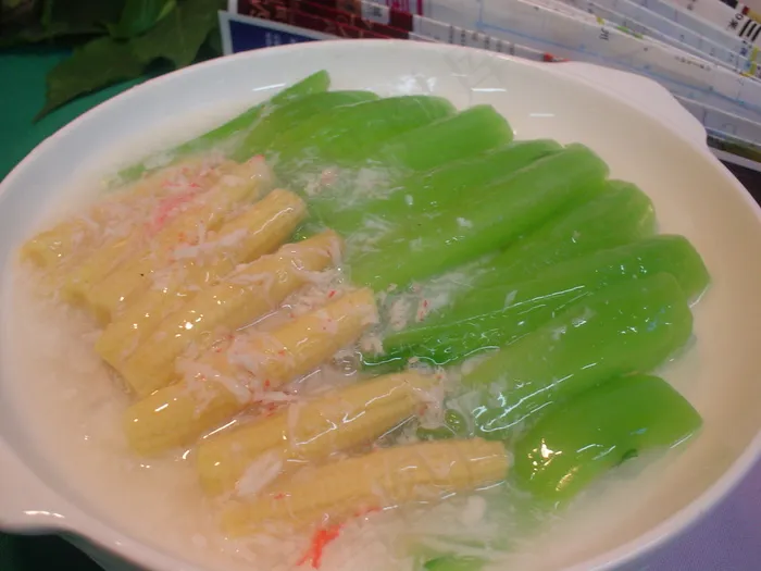  蟹肉扒双蔬