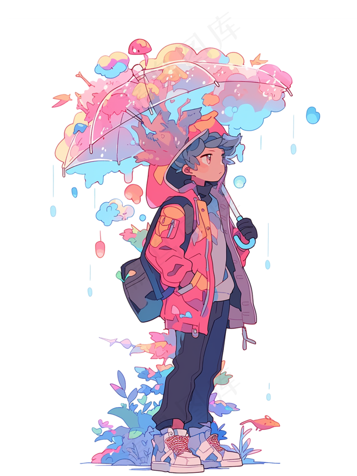 卡通形象插画人物免抠