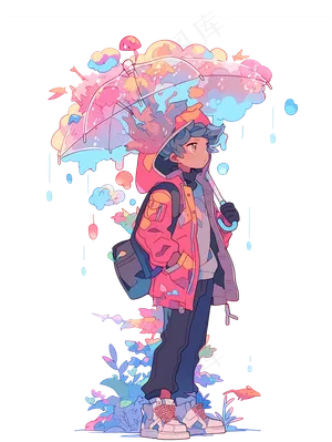 卡通形象插画人物免抠