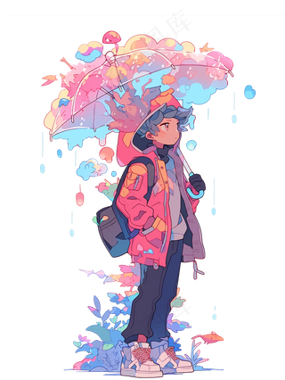 卡通形象插画人物免抠