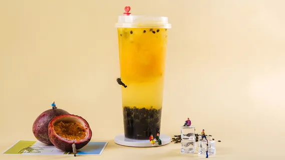 奶茶店水果茶饮品特饮高清图百香珍果爽