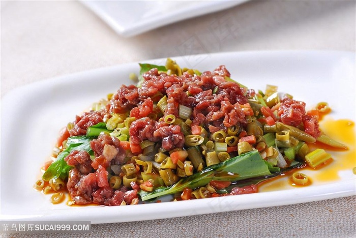 烂刀牛肉中华美食摄影图