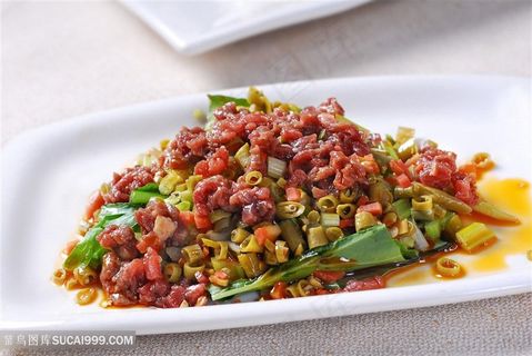 烂刀牛肉中华美食摄影图