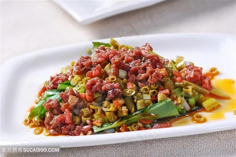 烂刀牛肉中华美食摄影图 烂刀牛肉中华美食摄影图