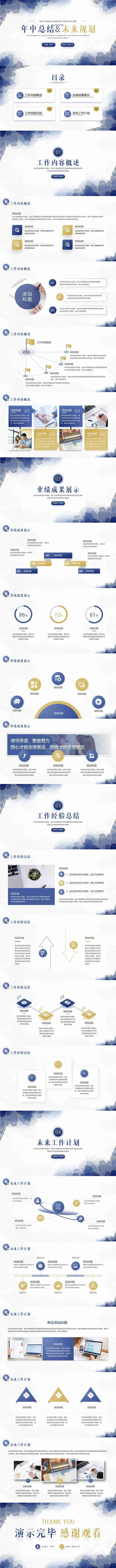 简约工作总结工作汇报PPT模板