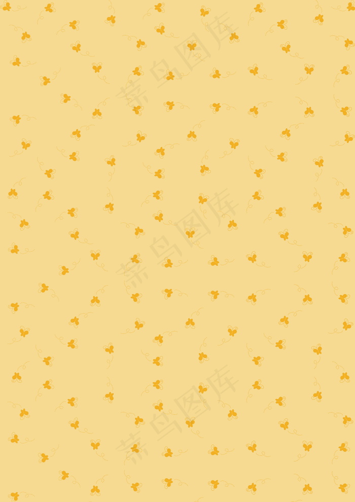 黄色蝴蝶底纹图片