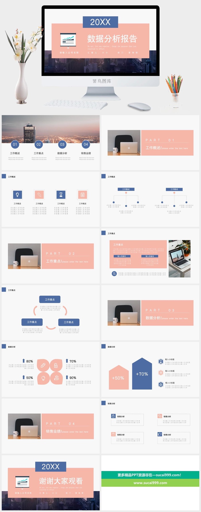 业绩数据分析报告PPT